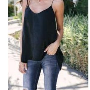 Lot of 2 Vici dolls satin tops black and white